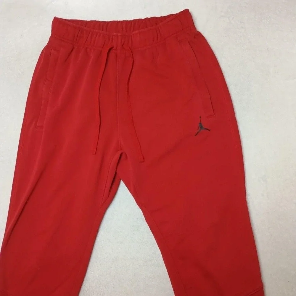 Nike Air Jordan Jogger Pants Mens S Red Tapered Slim Joggers Essentials DQ7332